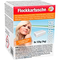 Steinbach Flockungskartusche- 8 x 125 g Química para la Piscina- Blanco- 1 kg